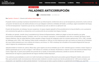 “Anti-Corruption Champions”: Camilo Enciso, Director of the Anti-Corruption Institute, on the recent Anti-Corruption Law