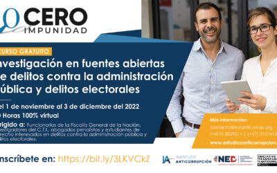 Free training course to investigate crimes against Public Administration and electoral crimes